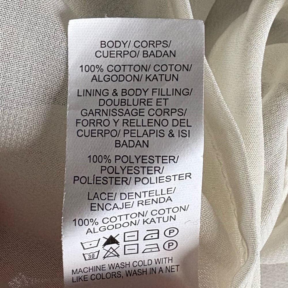 Lucky Brand Size Large Floral Grey Cotton Sweater EUC - Picture 5 of 5